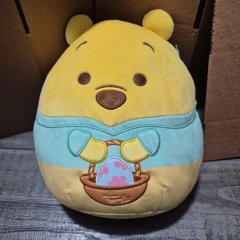 Squishmallows Disney Winnie the Pooh Holding Easter Basket 10” Plush 2022 New